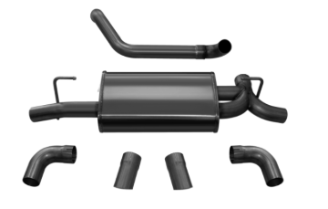 Picture of Corsa 2018-2025 Jeep Wrangler JL 2-5in Dual Rear Turn Down Exit Black Sport Axle-Back Exhaust