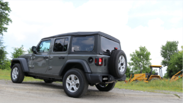 Picture of Corsa 2018-2025 Jeep Wrangler JL 2-5in Dual Rear Turn Down Exit Black Sport Axle-Back Exhaust