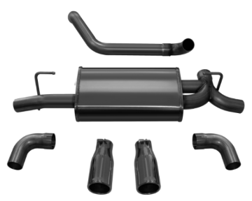Picture of Corsa 2018-2025 Jeep Wrangler JL 2-5in Dual Rear Exit Black Tips Sport Axle-Back Exhaust