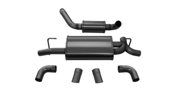 Picture of Corsa 2018-2025 Jeep Wrangler JL 2-5in Dual Rear Turn Down Exit Black Touring Axle-Back Exhaust