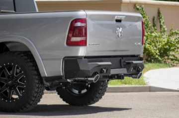 Picture of Addictive Desert Designs 2019 Ram 1500 Hammer Stealth Fighter Rear Bumper w- 6 Sensor Cutouts