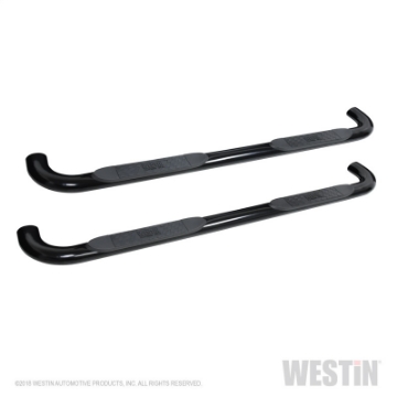 Picture of Westin 2019 Chevrolet Silverado-Sierra 1500 Crew Cab Platinum 4 Oval Nerf Step Bars - Black