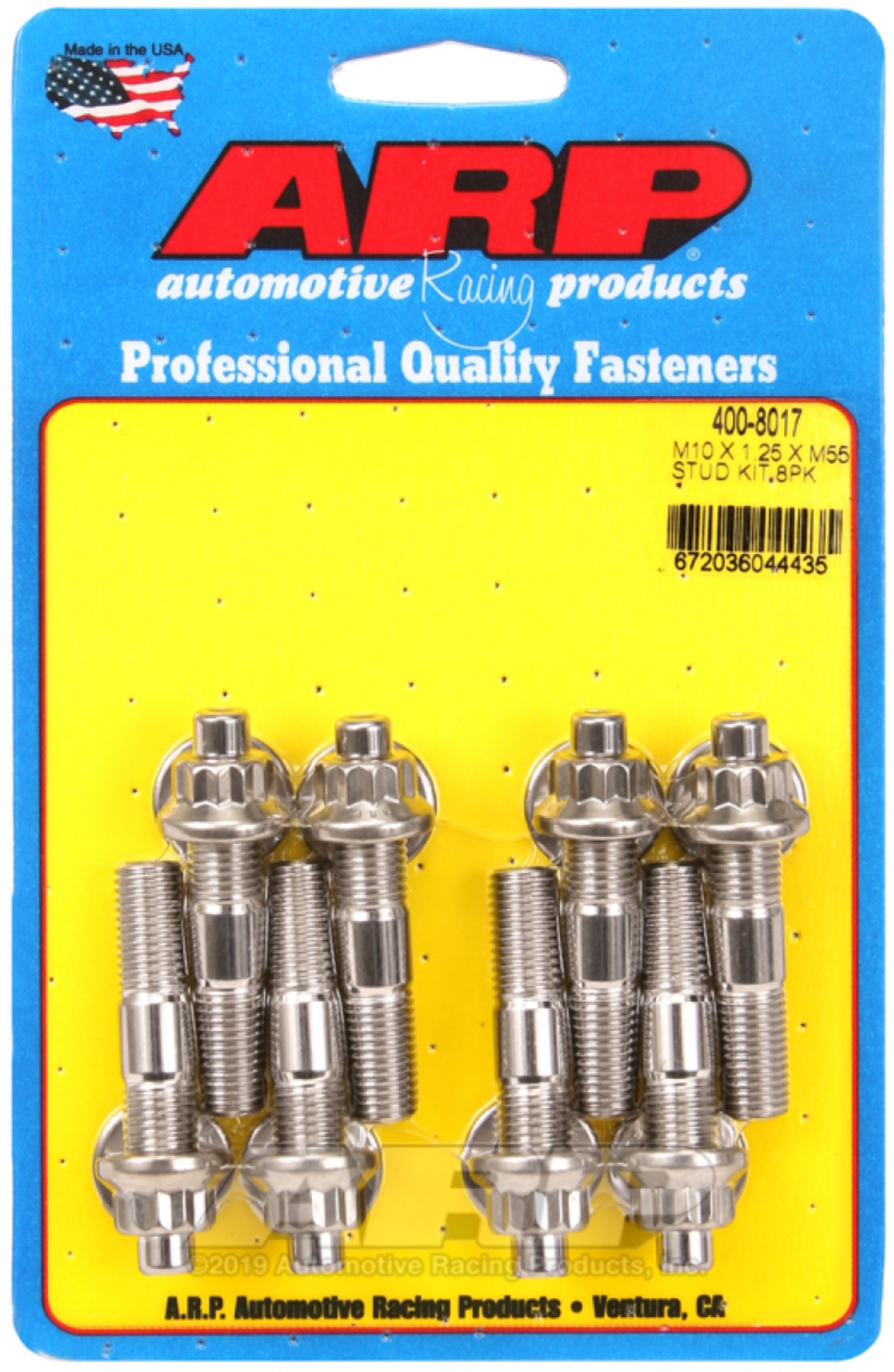 Picture of ARP Sport Compact M10 x 1-25 x 55mm Stainless Accessory Studs 8 pack