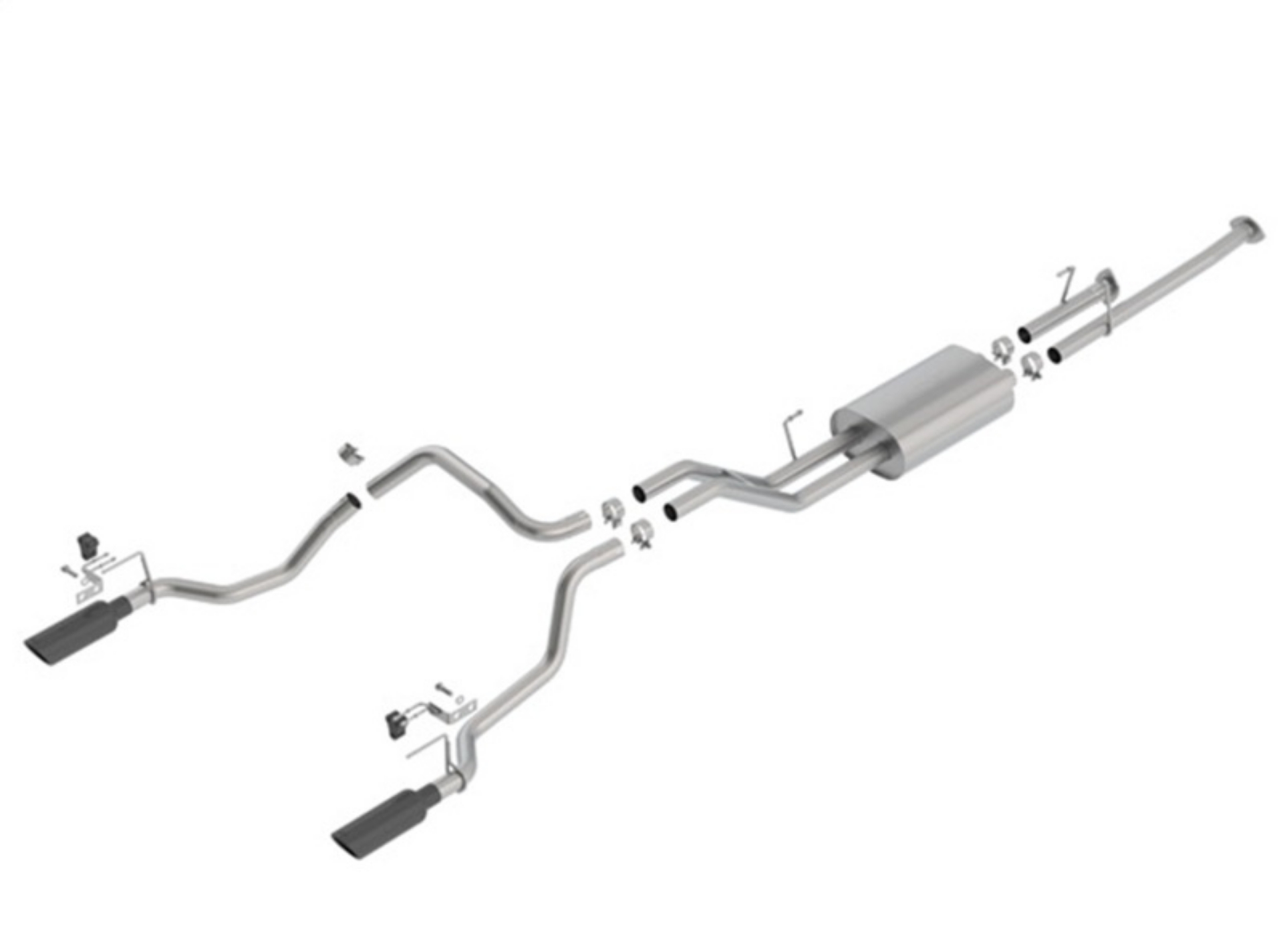 Picture of Borla 14-18 Toyota Tundra 4-6L-5-7L V8 AT 2&4WD Crew Max Cat-Back Touring Exhaust - Black Chrome Tip