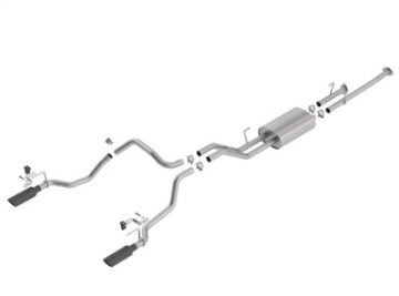 Picture of Borla 14-18 Toyota Tundra 4-6L-5-7L V8 AT 2&4WD Crew Max Cat-Back Touring Exhaust - Black Chrome Tip