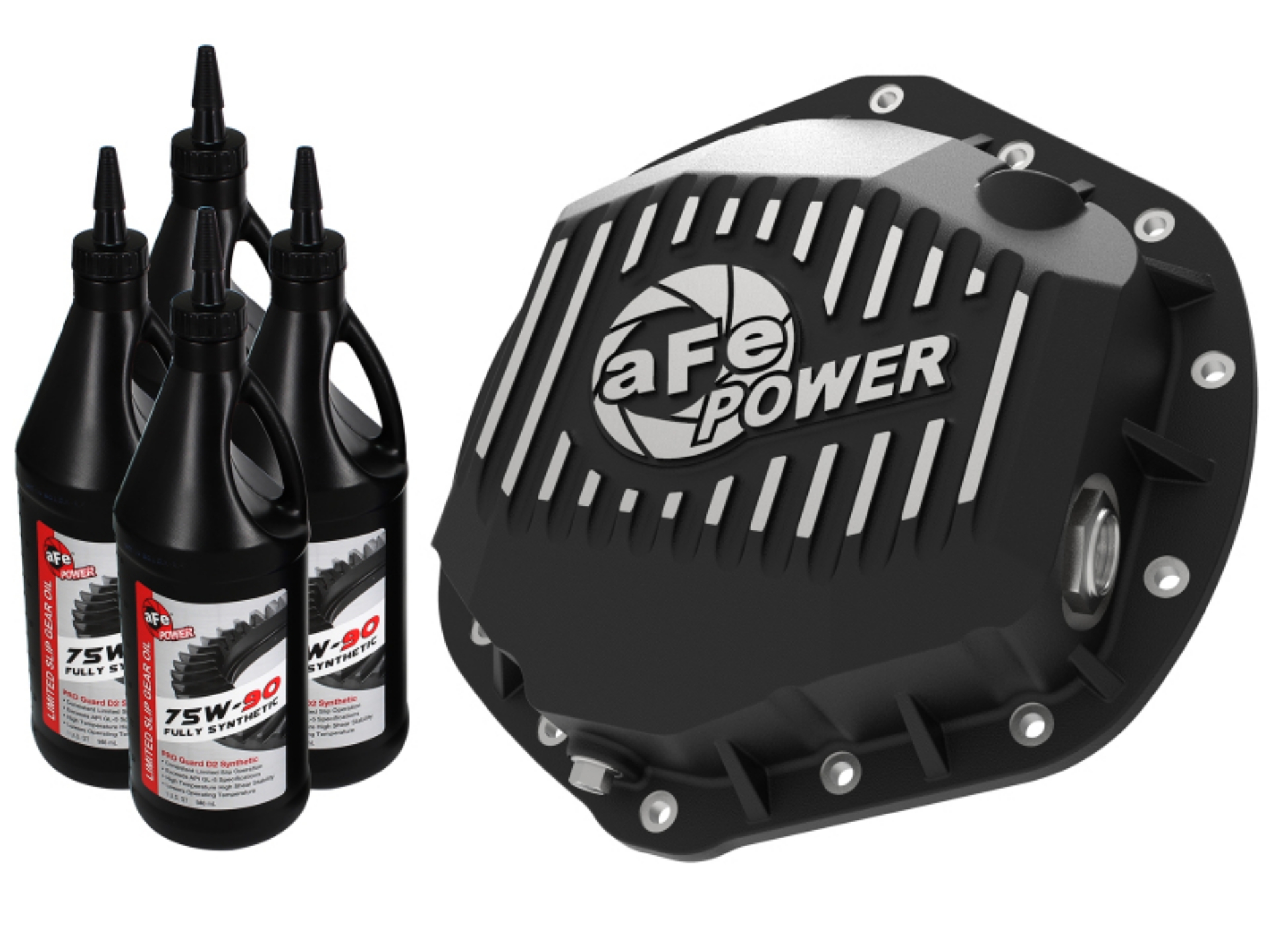 Picture of aFe Power Pro Series Rear Differential Cover Black w-Machined Fins & Gear Oil 14-18 RAM 6-7L Diesel