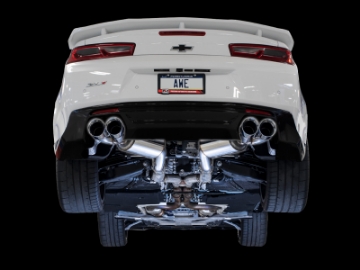 Picture of AWE Tuning 16-19 Chevrolet Camaro SS Axle-back Exhaust - Touring Edition Quad Chrome Silver Tips