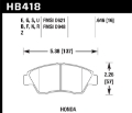 Picture of Hawk 02-06 RSX non-S Front - 03-10 Civic Hybrid - 04-05 Civic Si - 93-95 Honda Civic Coupe w-o ABS
