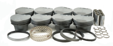 Picture of Mahle MS Piston Set BBF 544ci 4-390in Bore 4-5in Stroke 6-7in Rod 0-990 Pin -8cc 11-1 CR Set of 8