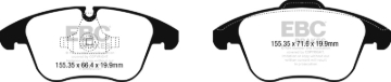 Picture of EBC 2016+ Jaguar XE 2-0L TD 180 Greenstuff Front Brake Pads