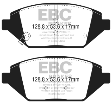 Picture of EBC 2016+ Chevrolet Spark 1-4L Greenstuff Front Brake Pads