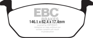 Picture of EBC 2017+ Volkswagen Golf Mk7 1-8L Turbo Redstuff Front Brake Pads