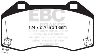Picture of EBC 2017+ Fiat 124 Spider 1-4L Turbo Abarth Redstuff Front Brake Pads