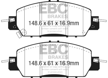 Picture of EBC 2016+ Honda Accord LX Sedan 2-4L Redstuff Front Brake Pads