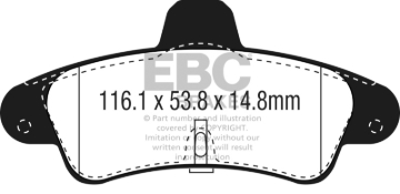 Picture of EBC 2001-2003 Mercury Cougar 2-0L Redstuff Rear Brake Pads