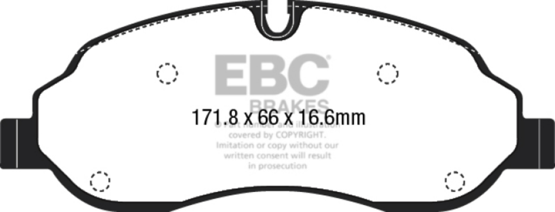 Picture of EBC 2015+ Ford Transit 150 SRW Yellowstuff Front Brake Pads