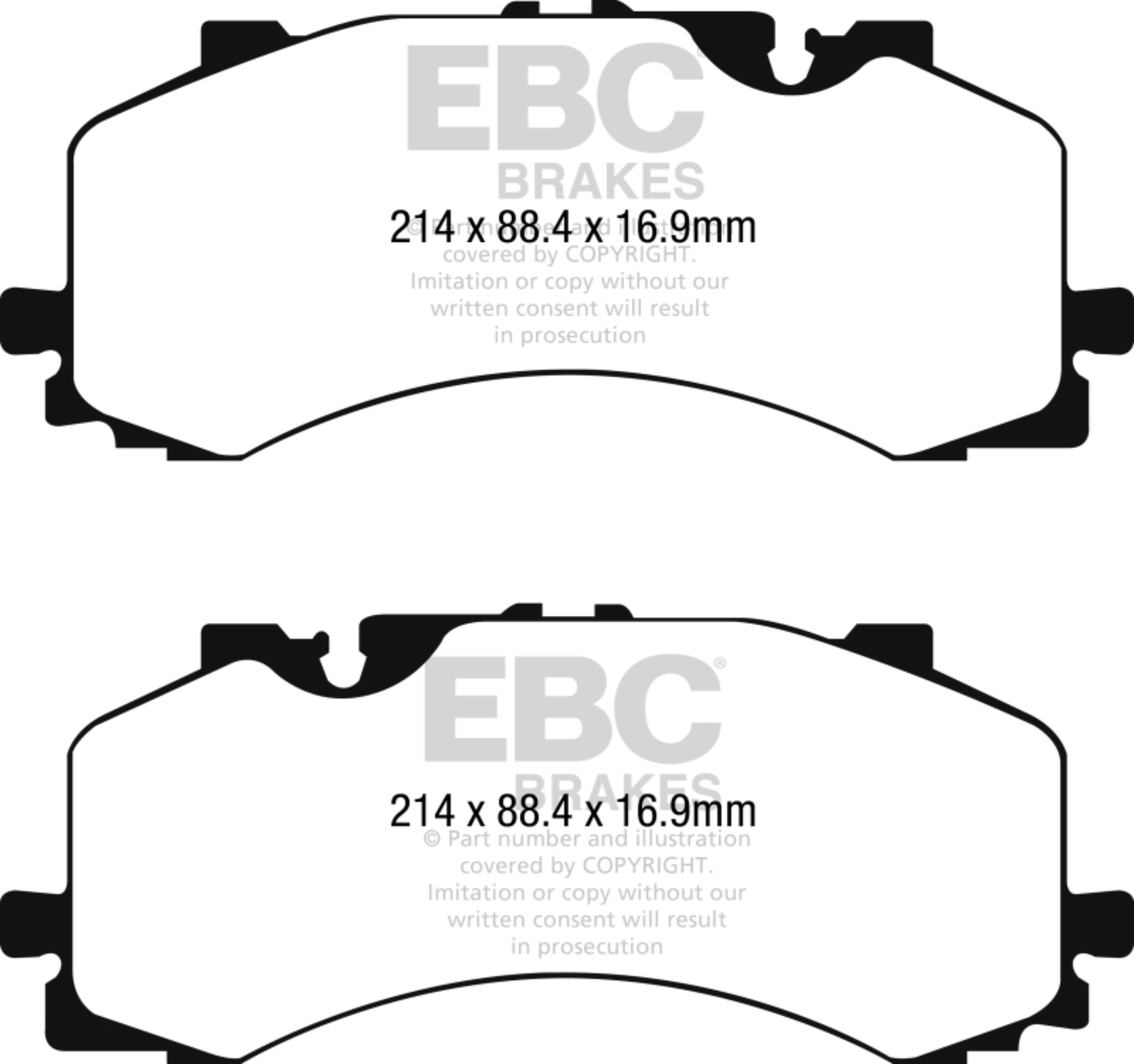 Picture of EBC 2016+ Audi Q7 3-0L Supercharged Yellowstuff Front Brake Pads