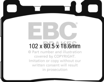 Picture of EBC 2004-2013 Maybach 57 5-5L Twin Turbo Yellowstuff Front Brake Pads