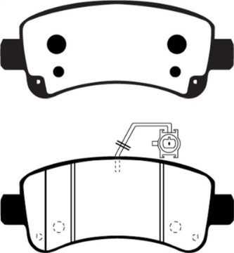 Picture of EBC 2014-2016 Ram Trucks Promaster 3-0L TD Yellowstuff Rear Brake Pads