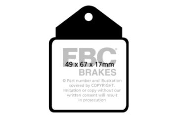 Picture of EBC 64-66 Jaguar Mk 10 4-2L Yellowstuff Rear Brake Pads