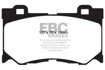Picture of EBC 2013+ Infiniti Q50 Hybrid 3-5L Hybrid Sport Ultimax2 Front Brake Pads