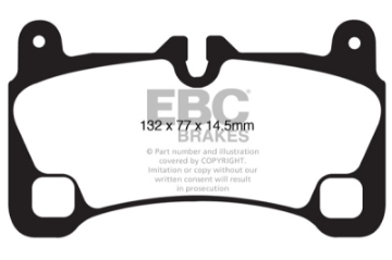 Picture of EBC 2008-2009 Volkswagen Touareg 3-6L 2 Holes At Bottom Of Backplate Ultimax2 Rear Brake Pads