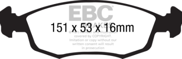 Picture of EBC 2013+ Fiat 500E Electric Ultimax2 Front Brake Pads