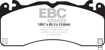 Picture of EBC 2015+ Ford Mustang 6th Gen 2-3L Turbo GT Package Ultimax2 Front Brake Pads