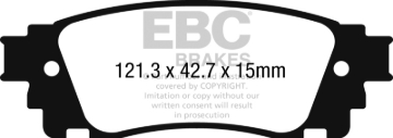 Picture of EBC 2017+ Toyota C-HR 2-0L Ultimax2 Rear Brake Pads