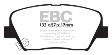 Picture of EBC 2017-2018 Hyundai Santa Fe DM 2-0L Turbo Ultimax2 Front Brake Pads