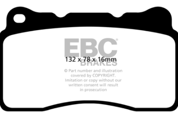 Picture of EBC 2016+ Cadillac CT6 2-0L Turbo Ultimax2 Front Brake Pads