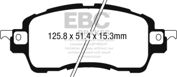 Picture of EBC 2016 Scion iA 1-5L Ultimax2 Front Brake Pads