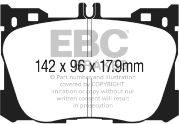 Picture of EBC 2017+ Mercedes-Benz E300 W213 2-0L Turbo Ultimax2 Front Brake Pads