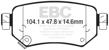 Picture of EBC 2016+ Mazda 6 2-5L Ultimax2 Rear Brake Pads