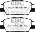 Picture of EBC 2016+ Chevrolet Malibu 1-5L Turbo Elec PB Ultimax2 Front Brake Pads