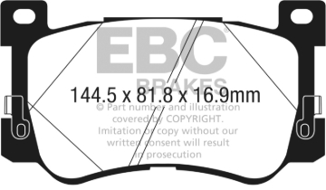 Picture of EBC 2017+ Genesis G90 5-0L Ultimax2 Front Brake Pads