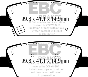 Picture of EBC 2017+ Kia Cadenza 3-3L Ultimax2 Rear Brake Pads