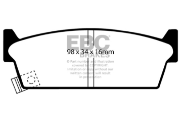 Picture of EBC 90-93 Infiniti M30 3-0L Ultimax2 Rear Brake Pads