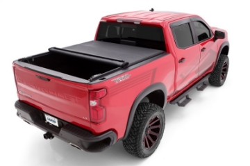 Picture of Lund 19-23 Chevrolet Silverado 1500 5-5ft- Bed Genesis Elite Roll Up Tonneau Cover - Black