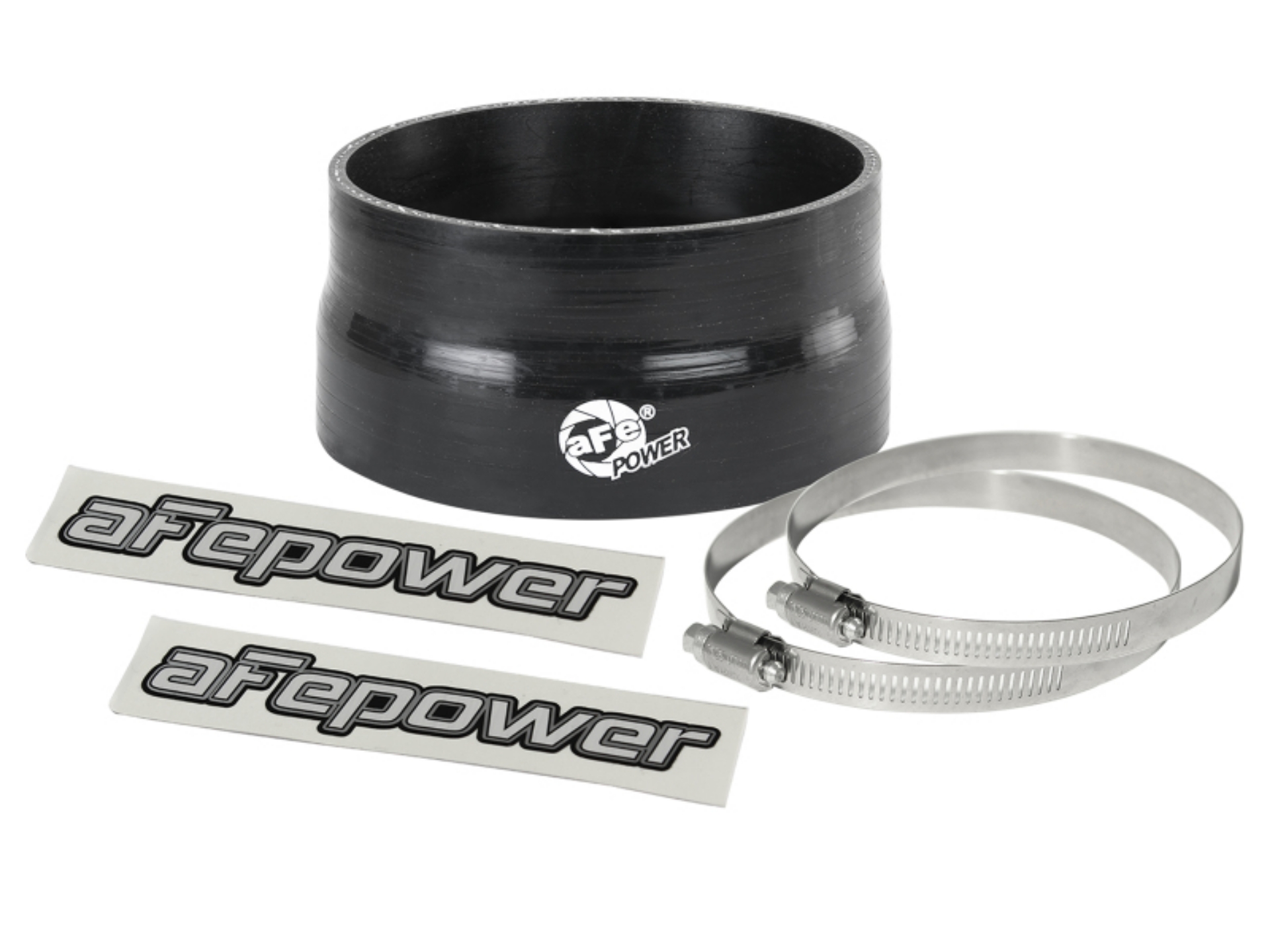 Picture of aFe Magnum FORCE CAI Univ- Silicone Coupling Kit 4in to 3-8in ID - 2in L Reducer Coupler - Black