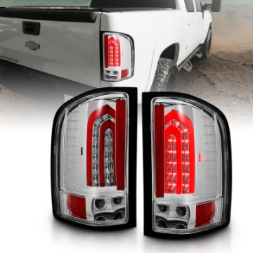 Picture of ANZO 2007-2013 Chevrolet Silverado 1500 LED Taillights Chrome