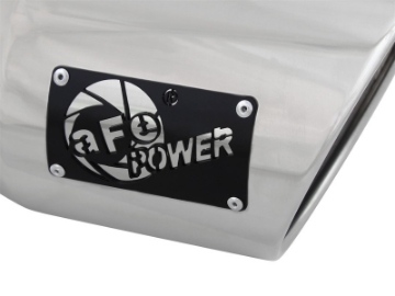 Picture of aFe MACH Force-XP 304 SS Right Side Single Wall Polished Exhaust Tip 4in Inlet x 6in Outlet x 12in L