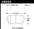 Picture of Hawk 06-07 Audi A6 Quattro - 03-04 RS6 - 04-08 S4 HPS Street Rear Brake Pads