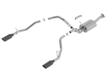 Picture of Borla 2019 RAM 1500 5-7L V8 AT 4DR Crew Cab Short Bed S-Type SS Catback Exhaust - Black Chrome Tip