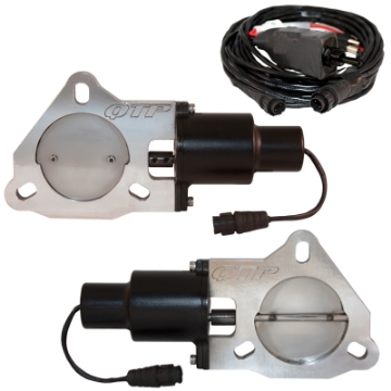 Picture of QTP 3in Bolt-On QTEC Dual Electric Cutout Valves - Pair
