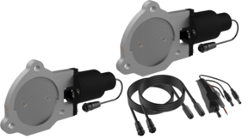 Picture of QTP 3-5in Bolt-On QTEC Dual Electric Cutout Valves - Pair