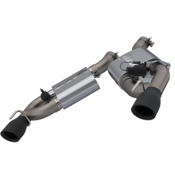 Picture of 2016-2024 Chevrolet Camaro SS  QTP Screamer Axle Back Dual Tip Bumper Black Tips