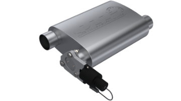 Picture of QTP 2-5in Weld-On 304SS Screamer Muffler w-Bolt-On QTEC Electric Cutout