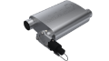 Picture of QTP 2-5in Weld-On 304SS Reverse Screamer Muffler w-Bolt-On QTEC Electric Cutout