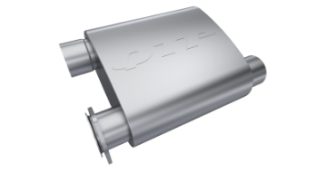 Picture of QTP 2-5in Weld-On 304SS Screamer Muffler Short Case w-Bolt-On QTEC Electric Cutout